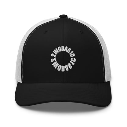 Black and White Retro Trucker Cap