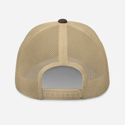 Brown and Khaki Retro Trucker Cap