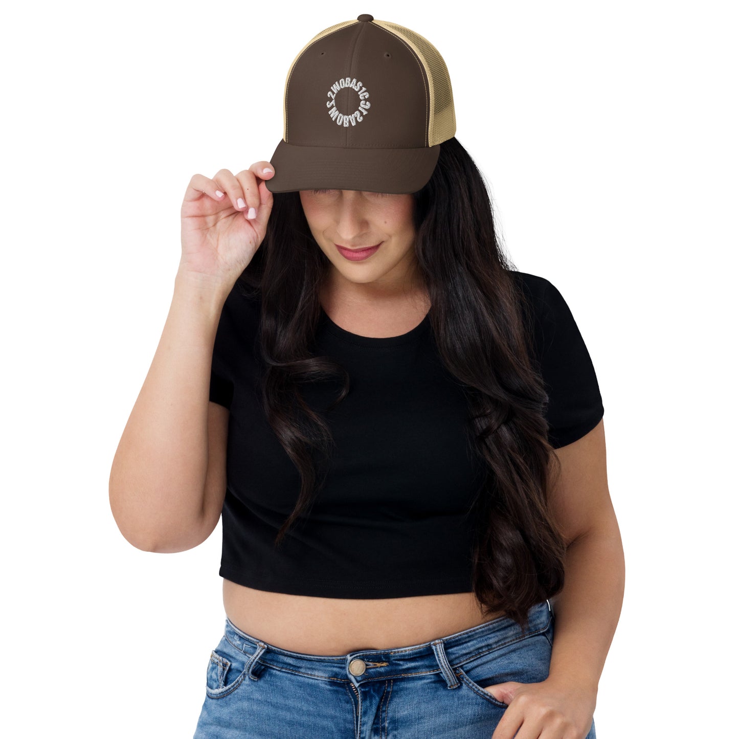 Brown and Khaki Retro Trucker Cap