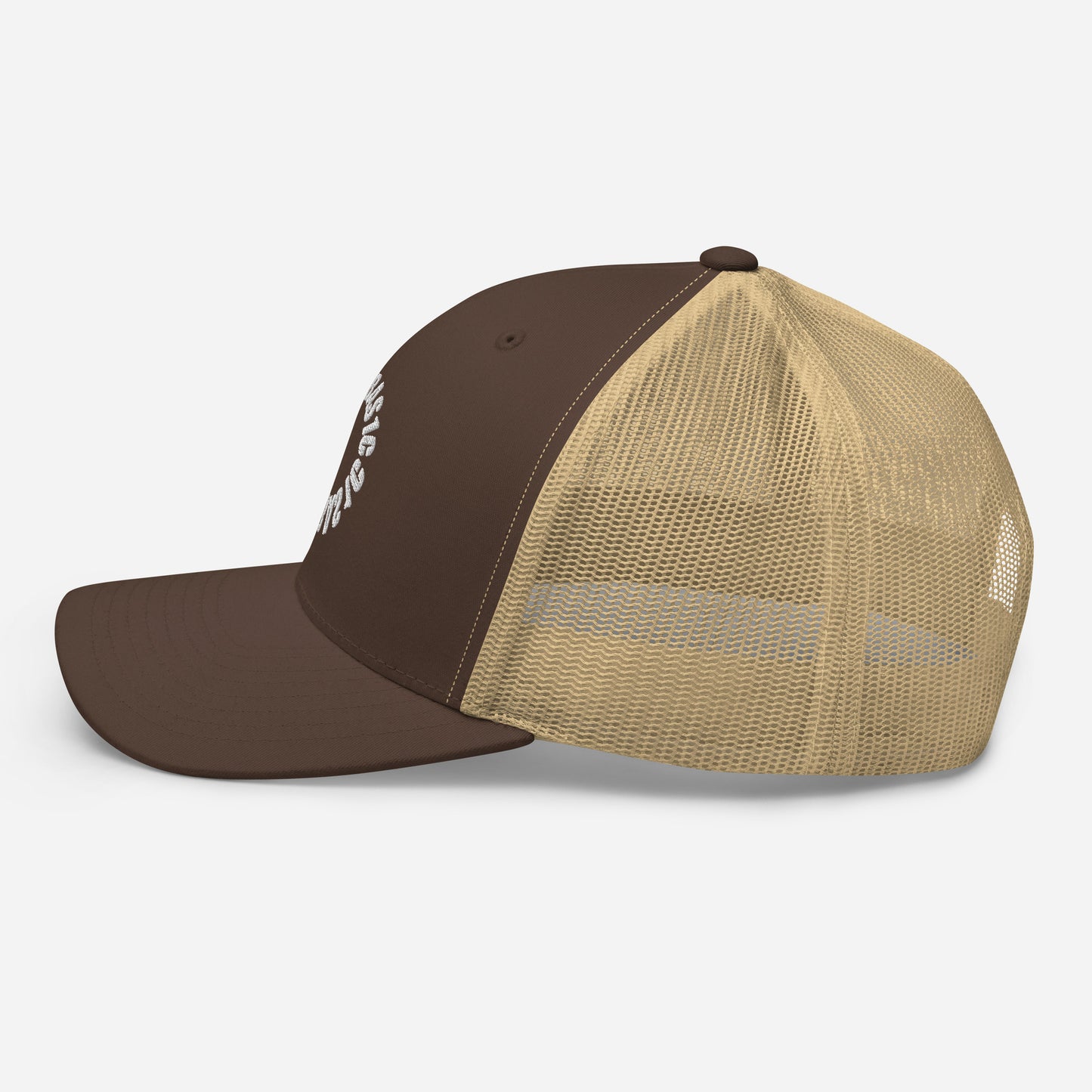 Brown and Khaki Retro Trucker Cap