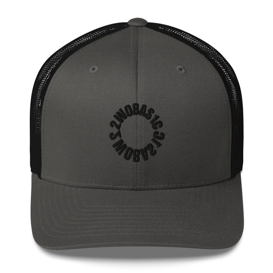 Charcoal and Black Retro Trucker Cap