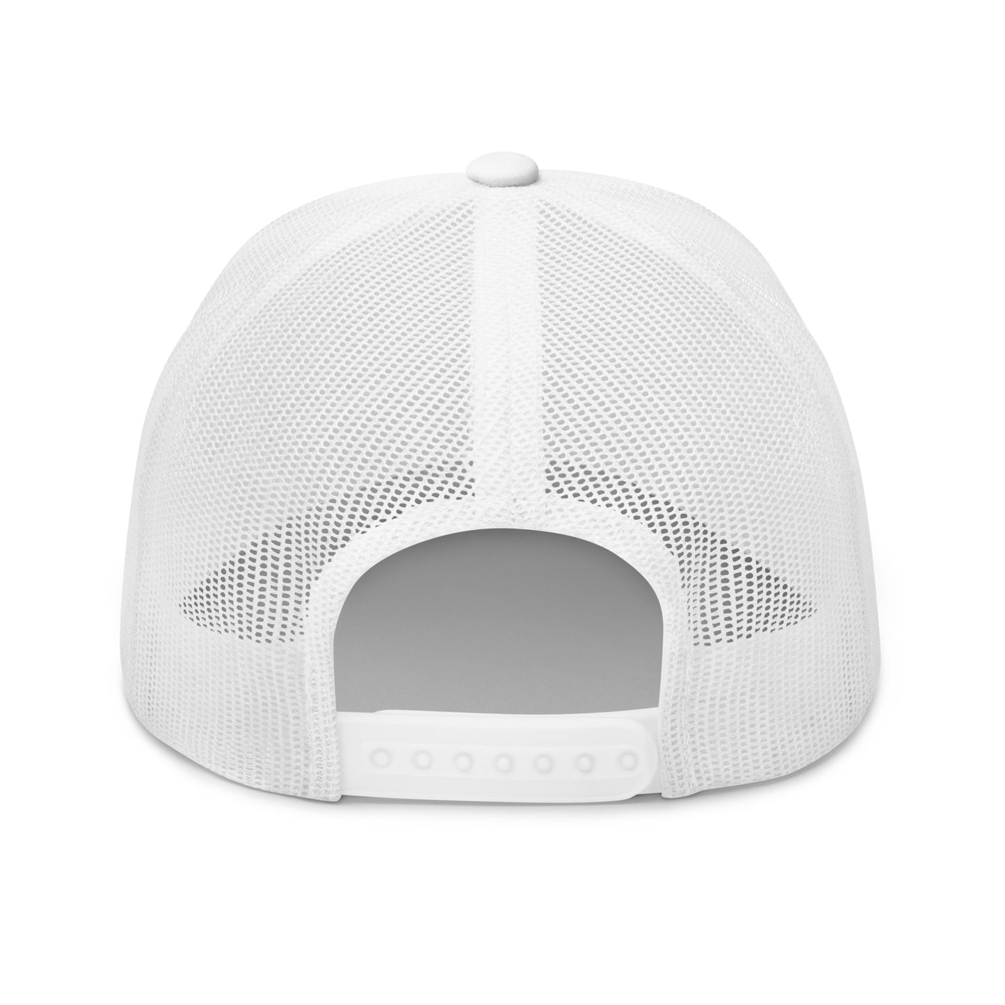 All White Retro Trucker Cap